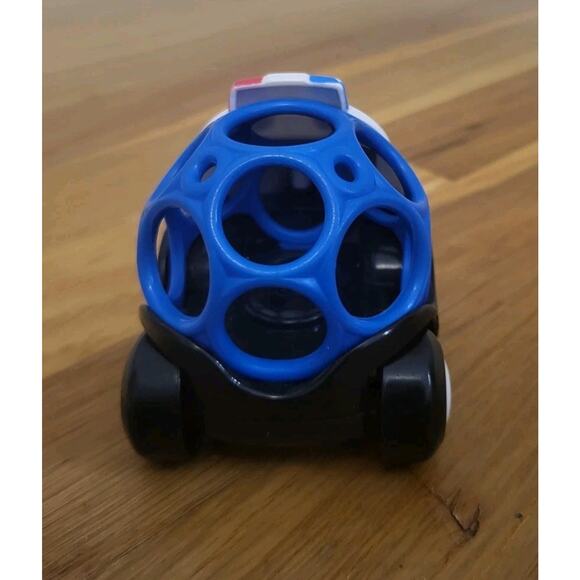 Oball Go Grippers Police Car Blue White Kids II Toy Vehicle Toddler Baby Grip - Picture 3 of 7